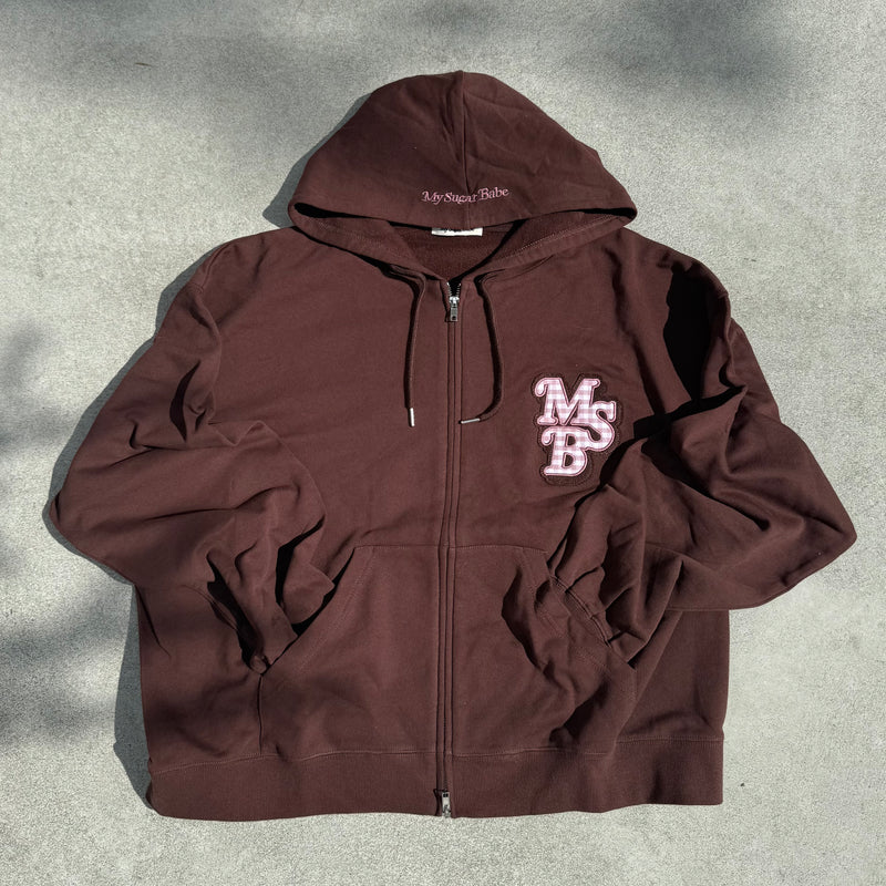 Assort appliqué  zip hoodie
