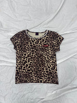 Leopard Cropped Tee