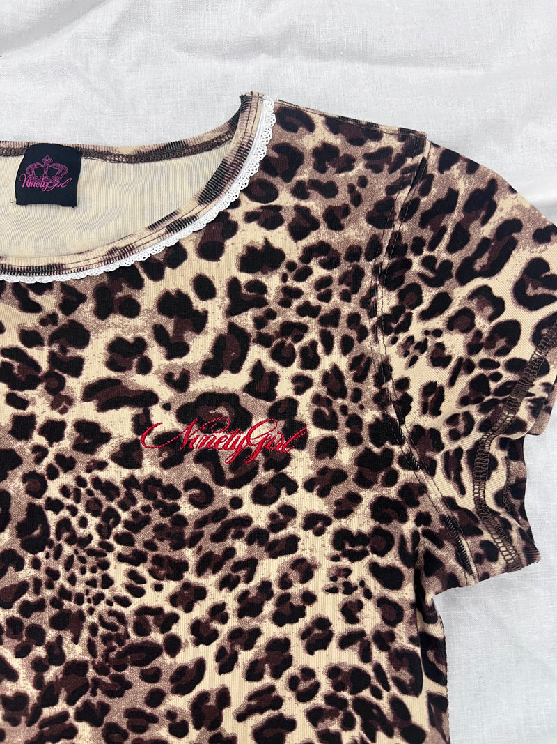 Leopard Cropped Tee
