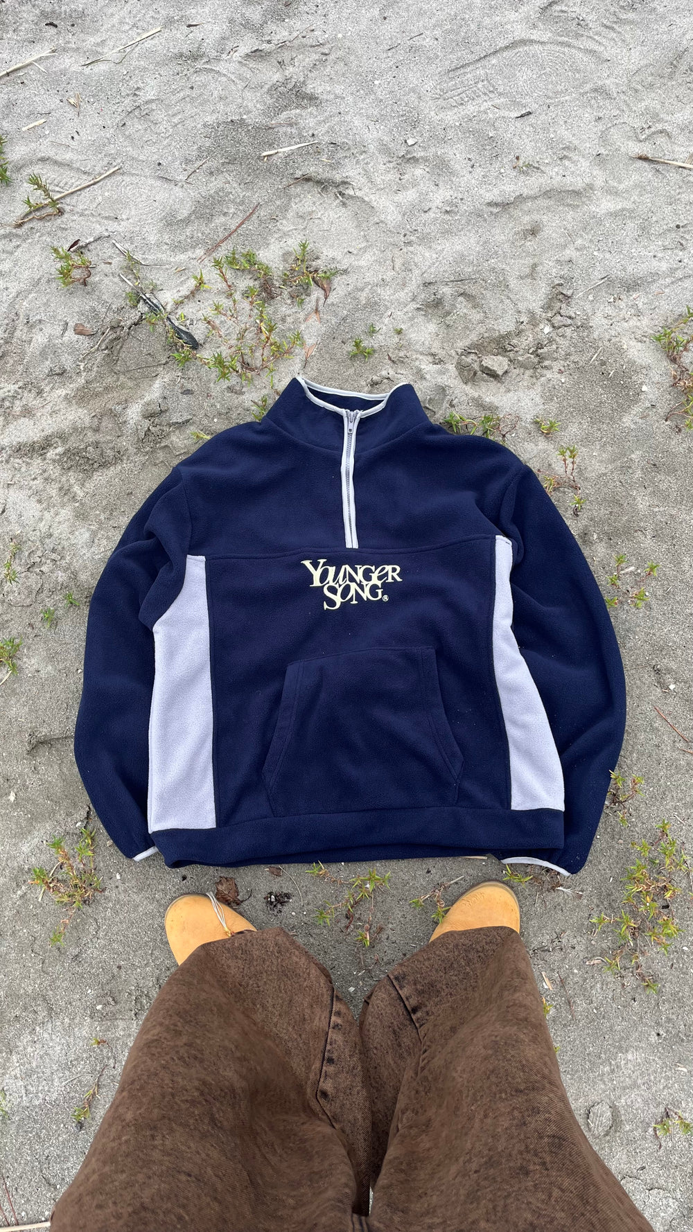 bi-color fleece half zip – YZ