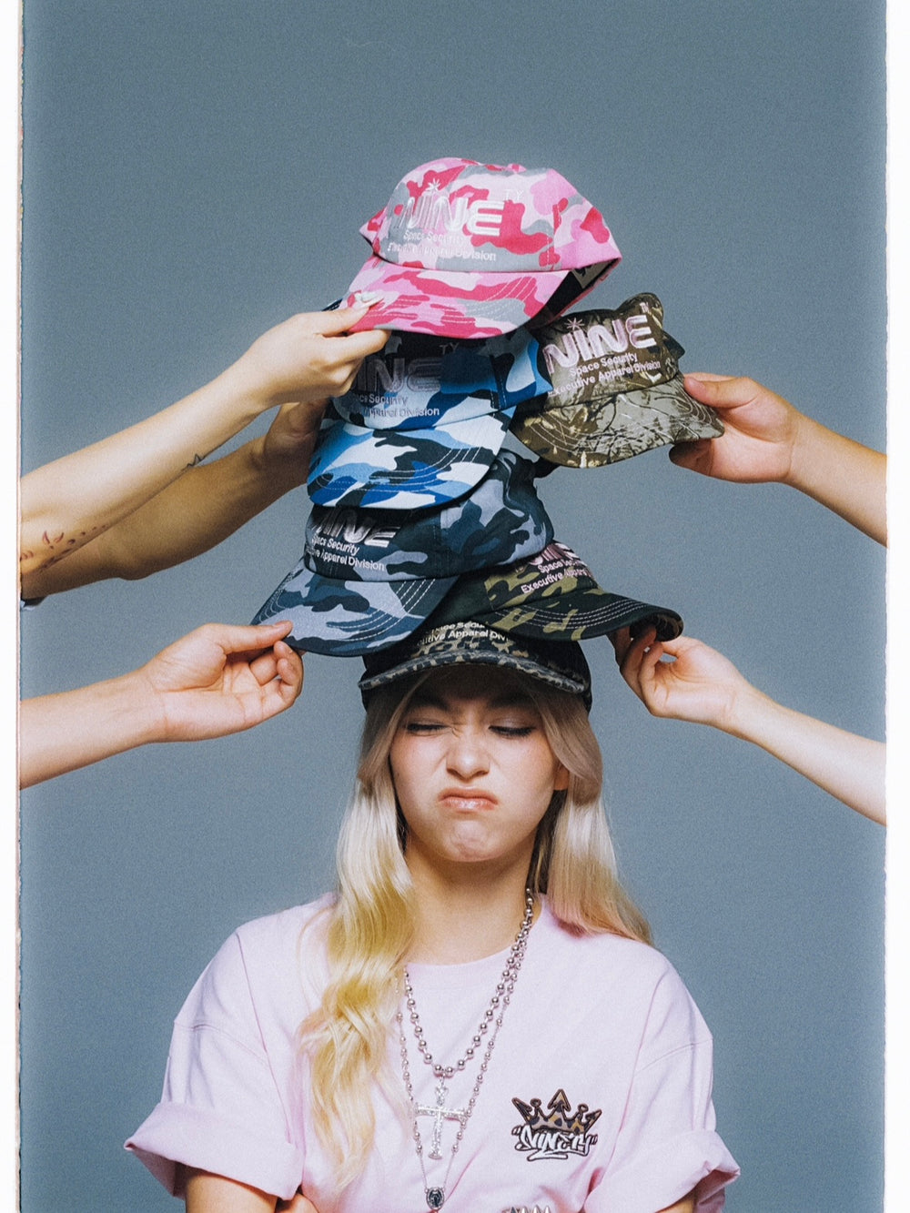 帽子 9090 girl Numbering Studs Cap Black Numbering Studs Cap【9090 girl】 – YZ