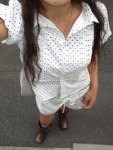 puff sleeve shirt set