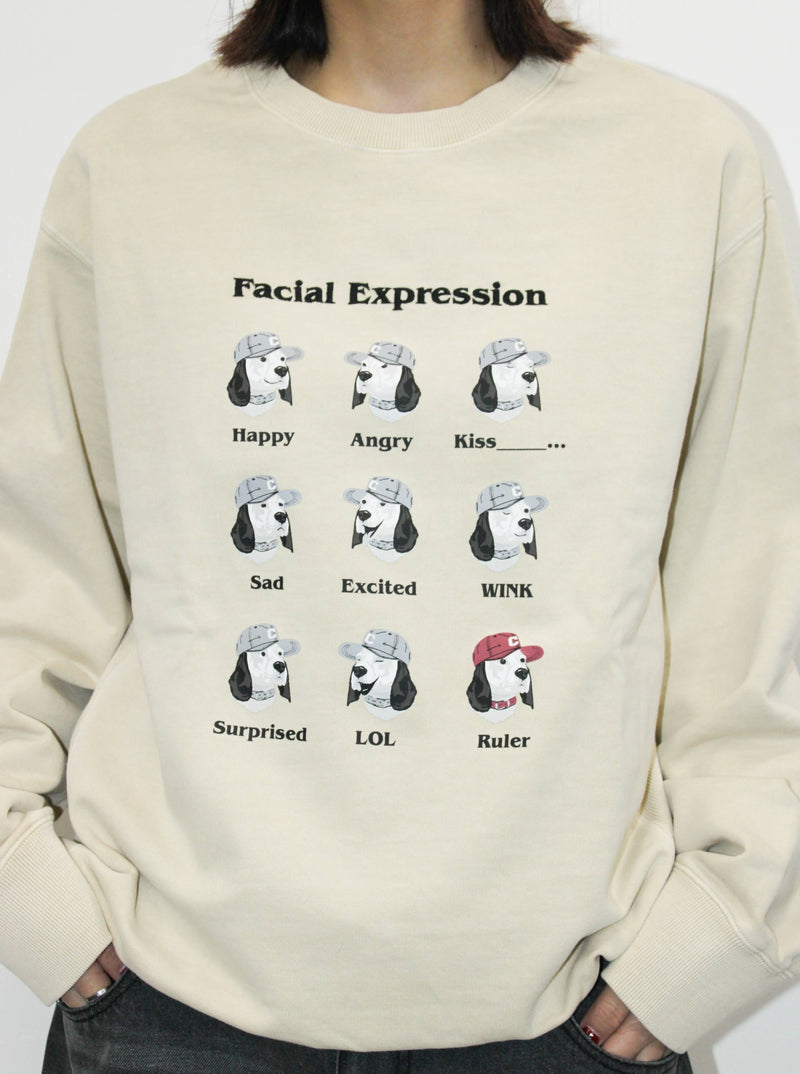 Facial expression sweat