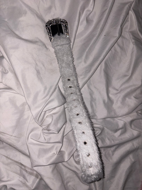 Glitter Fur Belt