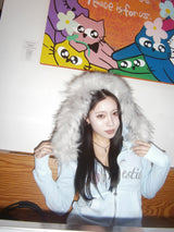 我愛最好的朋友毛絨拉鍊連帽衫 