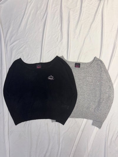 針織一字肩上衣 