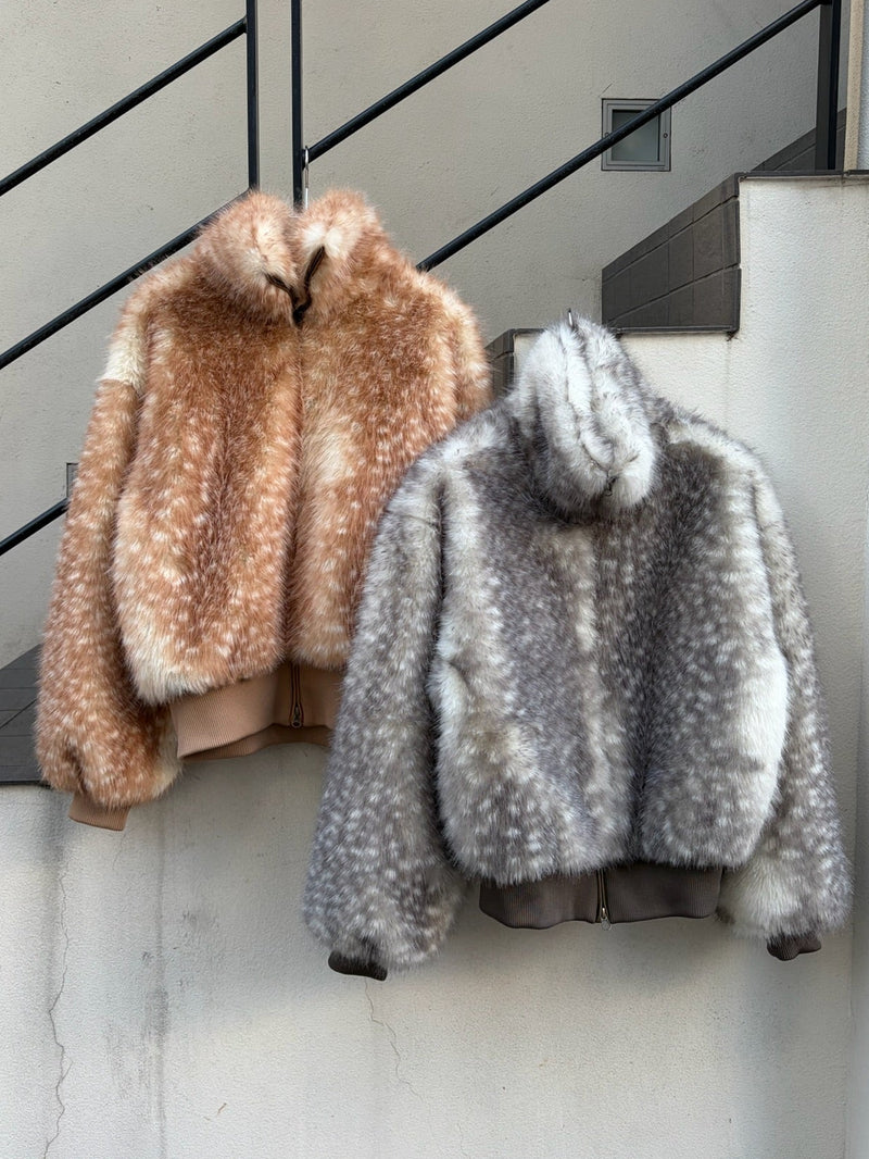 bambi fur zip jacket