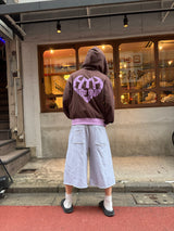 BICOLOR HEART LOGO HOODIE 