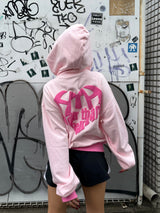 BICOLOR HEART LOGO HOODIE 