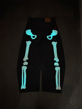Bone Hand Denim pants (Glow in the Dark)