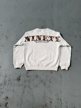 NINETY 로고 크루넥 스웨트 