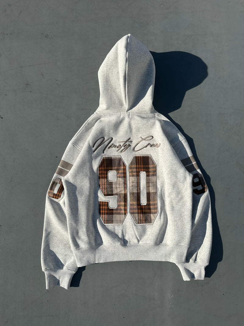 Numbering Check Zip Hoodie – YZ