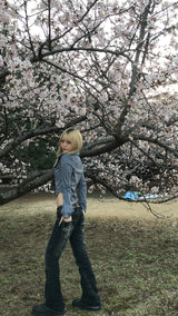 Cross Patch Low-Rise Denim Pants