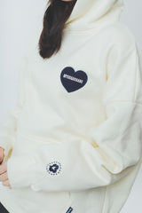 patch heart logo hoodie