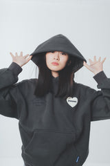 patch heart logo hoodie