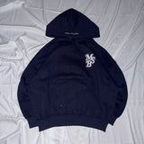 line stone glitter hoodie 