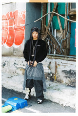 NINETY 로고 크루넥 스웨트 