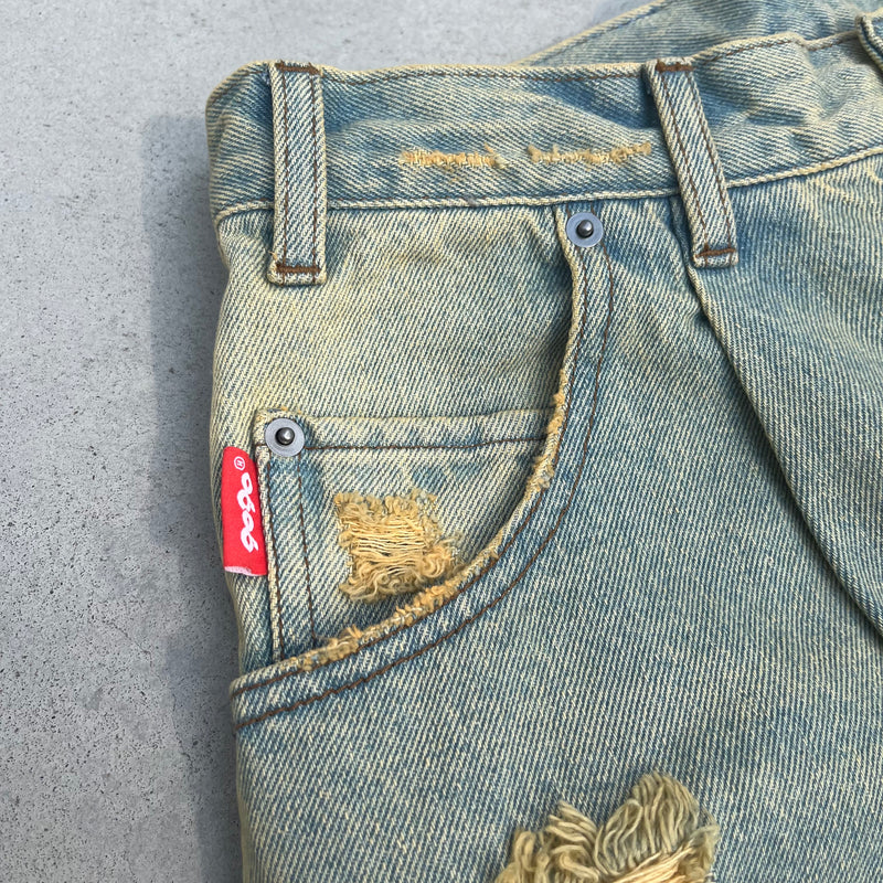 9090 × Wudge Boy Damage Denim Pants