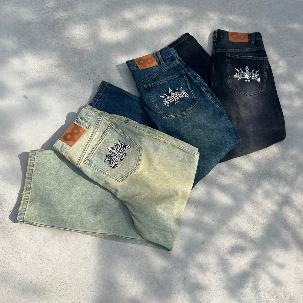 9090 × Wudge Boy Damage Denim Pants – YZ 9090 × Wudge Boy Damage Denim Pants – YZ