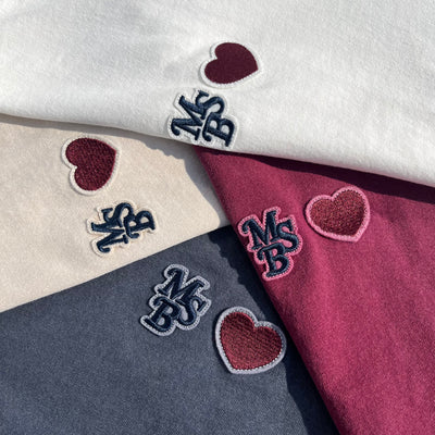 heart patch pigment long tee