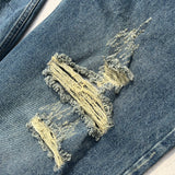 9090 × Wudge Boy Damage Denim Pants