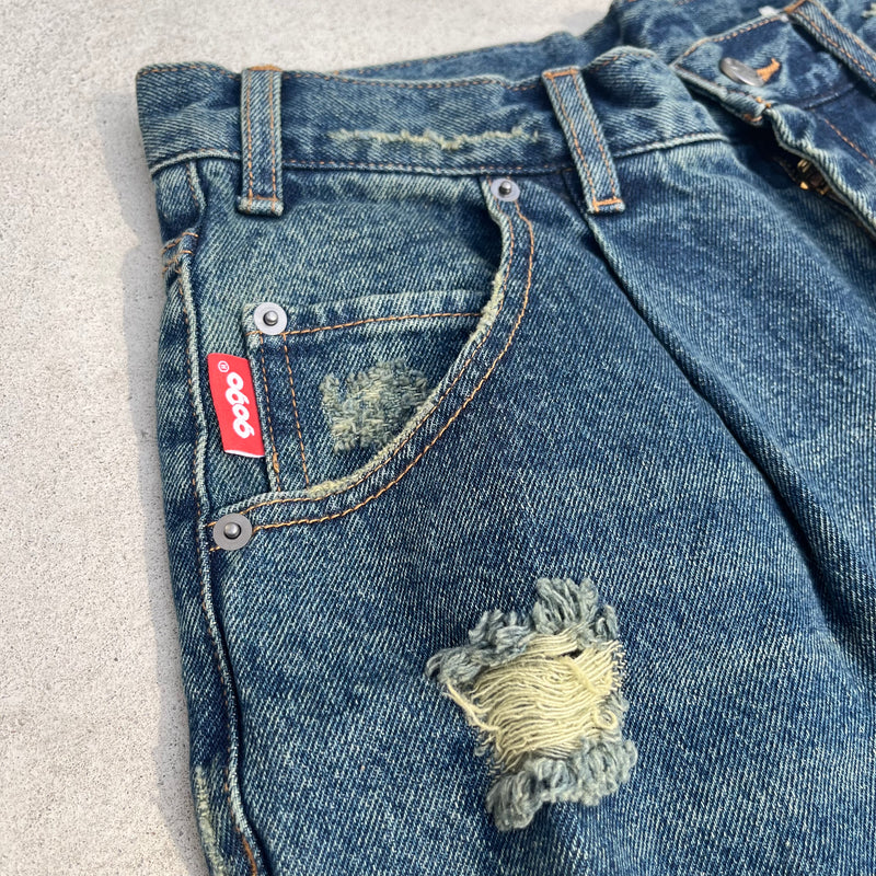 9090 × Wudge Boy Damage Denim Pants – YZ