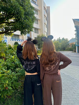 Butterfly logo rhinestone rich sweat