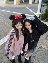 Velours lamé half zip track jacket