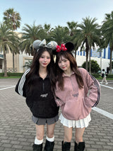 Velours lamé half zip track jacket