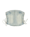 Shiny denim bustier 