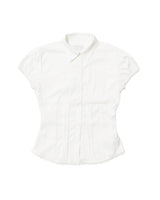 Back belt short-sleeved shirt