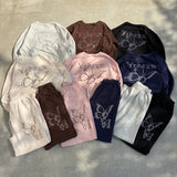 Butterfly logo rhinestone rich sweat