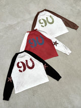 90 Horseshoe Logo Raglan L/S Tee
