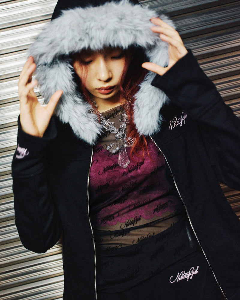 2-Way Waist-Shaping Fur Zip Hoodie – YZ