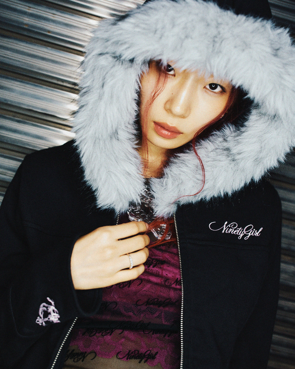 Yuppy♡様♡ハンドメイド♡ リバティ×ファーぷっくりツイン② 2-Way Waist-Shaping Fur Zip Hoodie – YZ