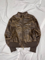 ×Ed Hardy 假皮夹克 