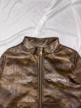 ×Ed Hardy 假皮夹克 