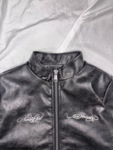 ×Ed Hardy 假皮夹克 