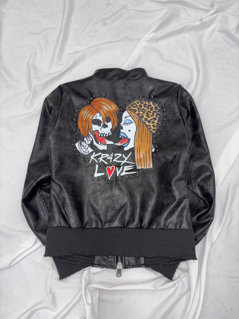 ×Ed Hardy 假皮夹克 