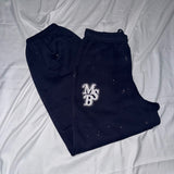 line stone glitter sweat pants 