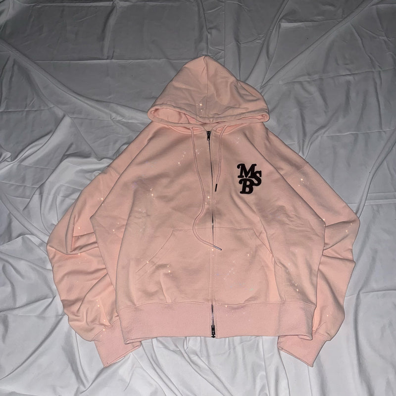Assortment glitter zip hoodie – YZ