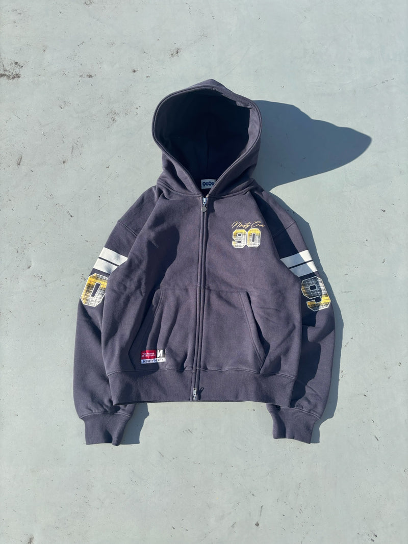 Numbering Check Zip Hoodie – YZ