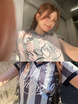 relaxy logo stripe ss game shirt