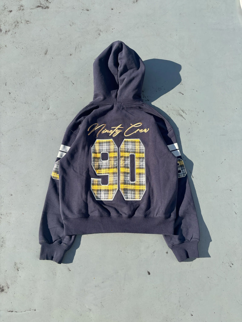 Numbering Check Zip Hoodie – YZ