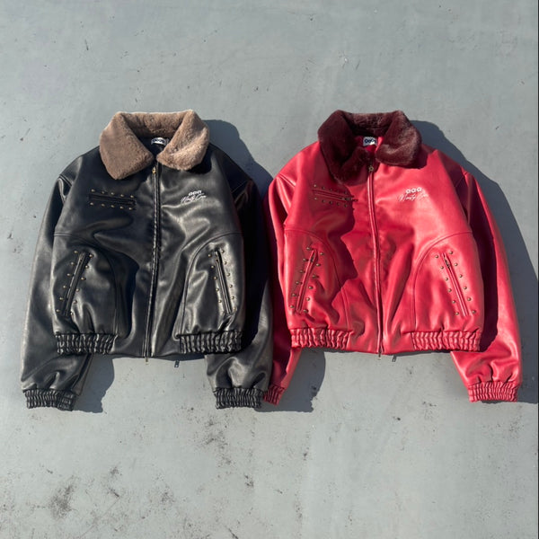 ジャケット・アウター IIROT Synthetic leather Blouson Synthetic Leather Jacket_Black– IIROT