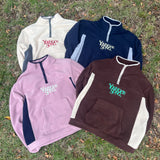 bi-color fleece half zip