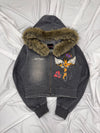 ×Ed Hardy 毛皮牛仔夹克 