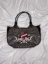 ×Ed Hardy Leopard Boston Bag 