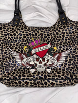 ×Ed Hardy Leopard Boston Bag 