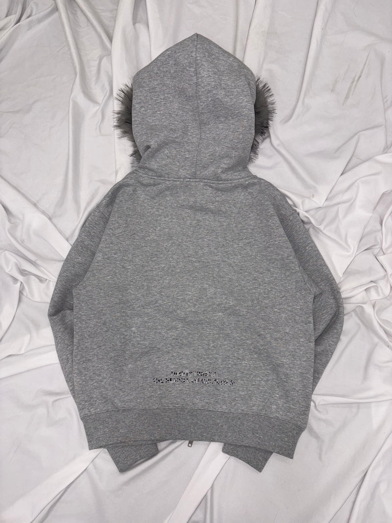 ×Ed Hardy  90 Logo Fur Zip Hoodie